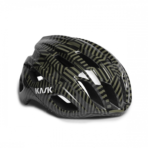 Kask rowerowy KASK MOJITO3 Camo Black/ Olive green odprowadzanie potu i system wentylacji